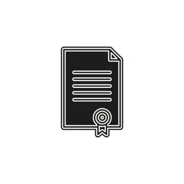 Certificate creative icon. Simple element Stock Illustration