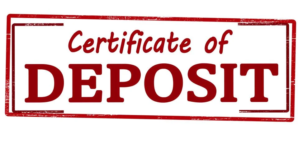 Certificate of deposit Stock Illustration