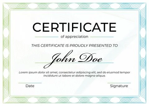 Certificate. Design Gray. Vector pattern that is used in currency and diploma Stock Illustration