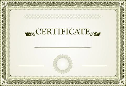 Certificate design Stock Illustration
