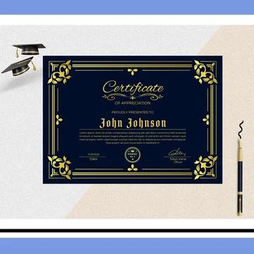 Certificate Design Template 2023 Stock Illustration