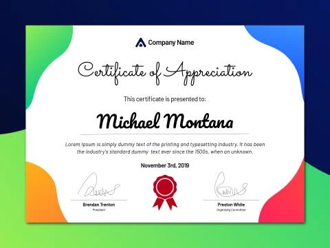 Certificate Design Template Stock Illustration