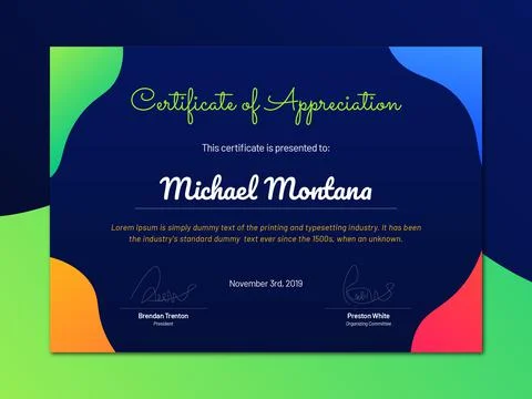 Certificate Design Template Stockillustratie