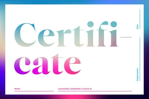 Certificate Design Template Modern Mockup for Print Stock Illustration
