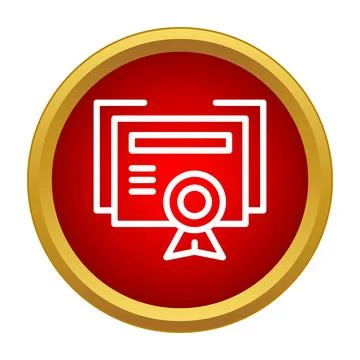 Certificate diploma icon representing education and achievement イラスト素材