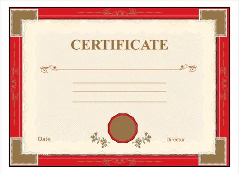 Certificate, diploma for print vector Stock Illustration