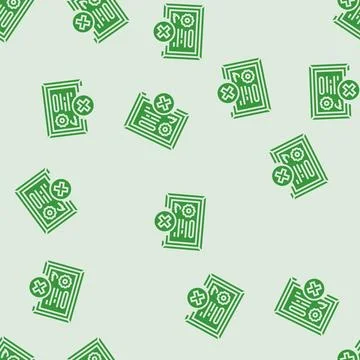 Certificate disapprove glyph seamless pattern Stock Illustration