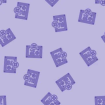 Certificate disapprove line seamless pattern Stock Illustration