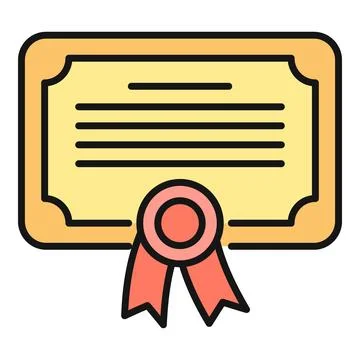 Certificate document achieving educational success and recognition Stock Illustration