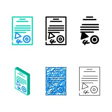 Certificate document color icon vector designs Stock Illustration