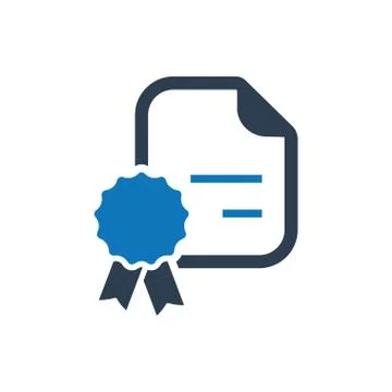Certificate Document Icon Stock Illustration