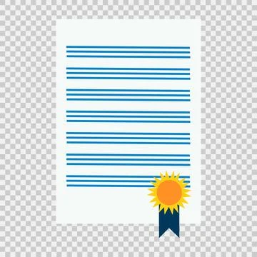 Certificate Document Icon Stock Illustration
