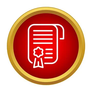 Certificate document icon representing achievement and education イラスト素材