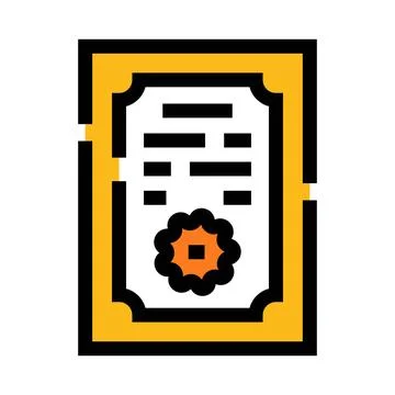 Certificate document icon showing achievement and success Illustrazione stock