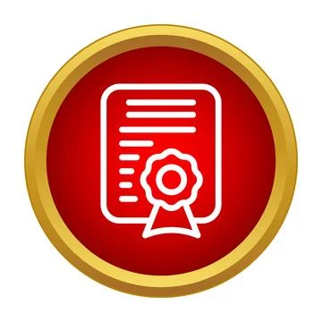 Certificate document icon showing award and achievement Illustrazione stock