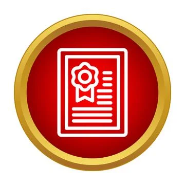 Certificate document icon symbolizing academic achievement and success Stockillustratie