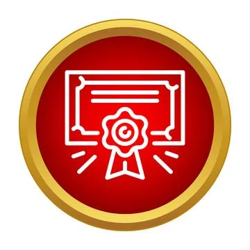 Certificate document icon symbolizing academic achievement and success Illustration