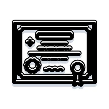 Certificate document symbolizing academic success and achievement Stock Illustration