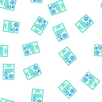 Certificate document vector seamless pattern 스톡 일러스트