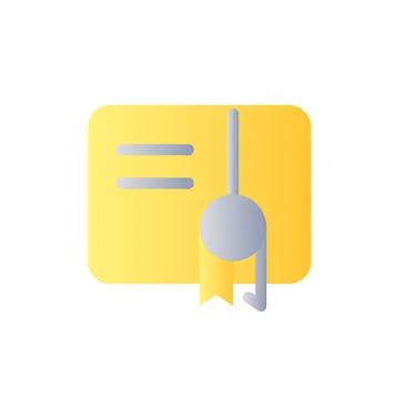 Certificate flat gradient two-color ui icon Stockillustratie