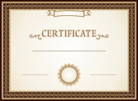 Certificate Frame Stock Illustration