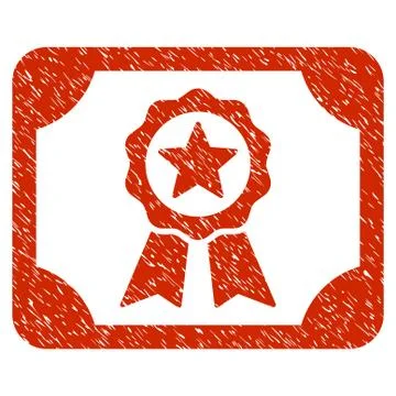 Certificate Grunge Icon 스톡 일러스트