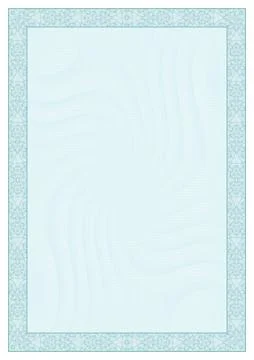 Certificate with guillotine grid and frame, design for diploma, award documen Stock Illustration