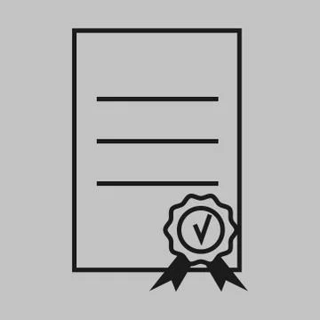 Certificate icon approve Stock Illustration