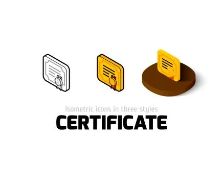 Certificate icon in different style Stock Illustration