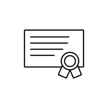 Certificate icon element of dentistry icon for mobile concept and web apps. T Stock Illustration