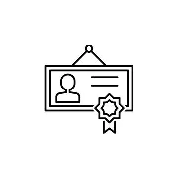 Certificate icon. Element of interview icon Stock Illustration
