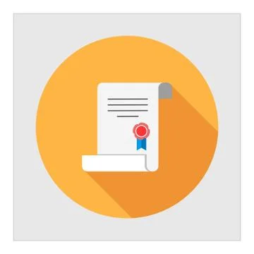 Certificate icon 스톡 일러스트