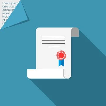Certificate icon Stock Illustration