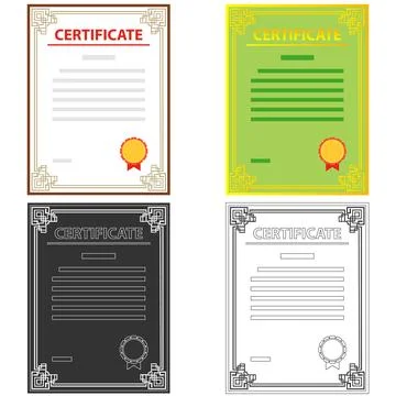 Certificate icon Stock Illustration