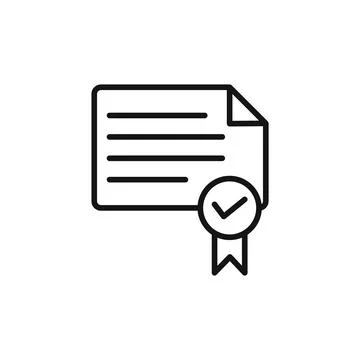 Certificate icon logo sign vector outline 스톡 일러스트