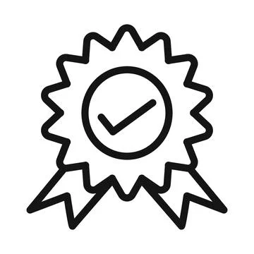 Certificate icon mark in filled style Stock Illustration