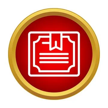 Certificate icon representing achievement, education, and credentials Stock Illustration