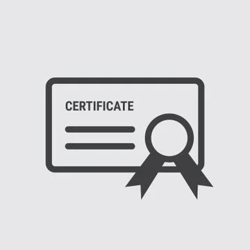 Certificate icon, vector Certificate icon eps10. Stock Illustration