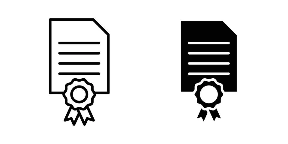 Certificate icon vector design. EPS10 Stock Illustration