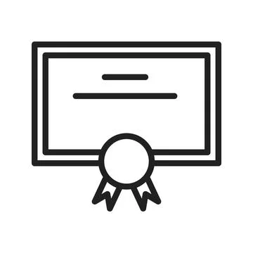 Certificate icon vector image. Stock Illustration