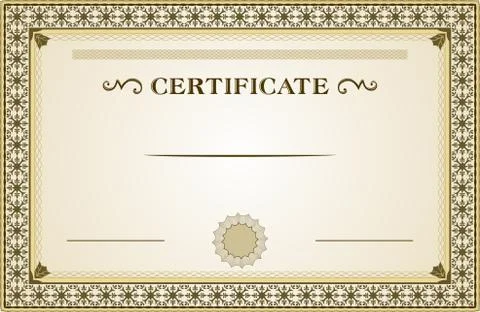 Certificate Stock Illustration