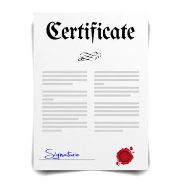 Certificate Illustrazione stock