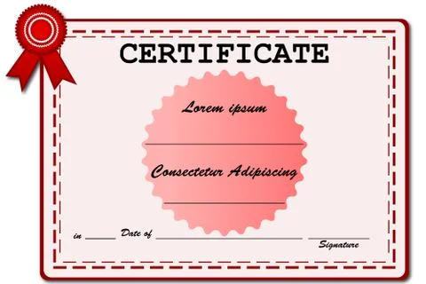Certificate Stock Illustration