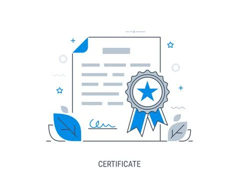 Certificate Stock Illustration