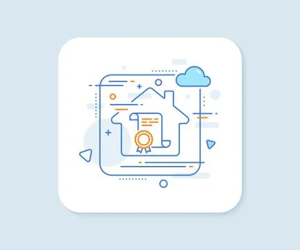 Certificate line icon. Certified document sign. Vector イラスト素材