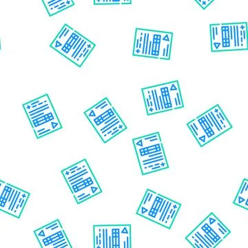 Certificate of medical board vector seamless pattern Stock Illustration