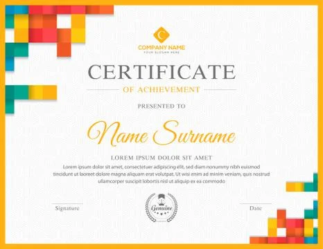 Certificate Multipurpose design elegant Stock Illustration