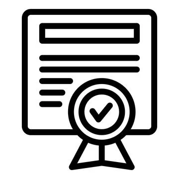 Certificate office icon outline vector. Corporate rule ethic Stock Illustration