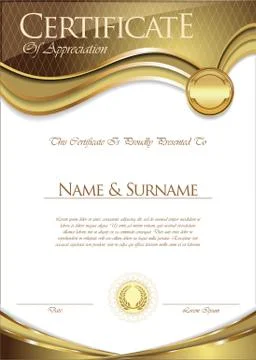 Certificate or diploma template 5 Stock Illustration