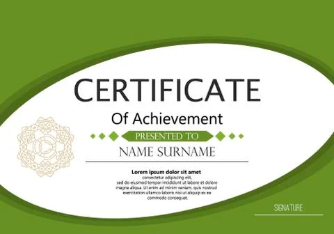 Certificate or diploma template vector illustration Stock Illustration